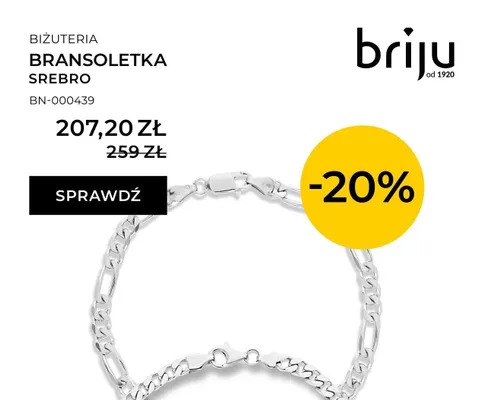 Bransoletka srebro BN-000439 promocja w Briju