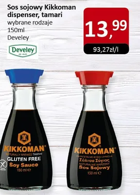 Sos sojowy Kikkoman dispenser, tamari Develey promocja w Market Point