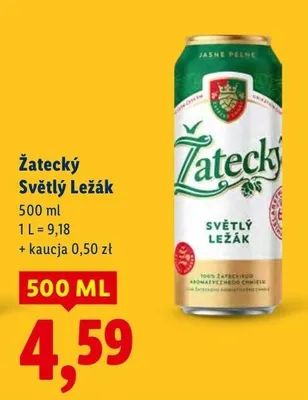 Piwo Żatecky Světlý Ležák promocja w Lidl