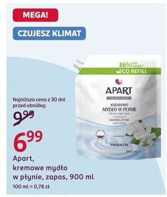 Kremowe mydło w płynie, zapas, 900 ml promocja w Rossmann