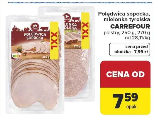 Polędwica sopocka plastry Carrefour promocja