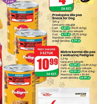 Mokra karma dla psa  promocja w Dino