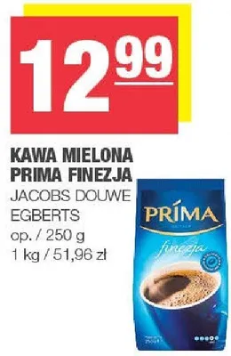 Kawa mielona Prima Fine Jacobs Douwe Egberts promocja w SPAR