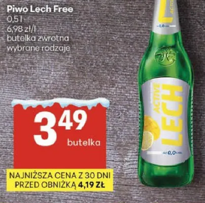 Piwo Lech free promocja w Delikatesy Centrum