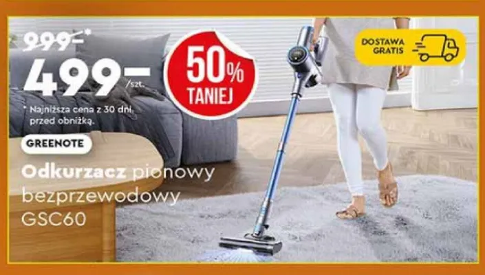 Odkurzacz pionowy bezprzewodowy GREEMOTE GSC60 promocja w Biedronka