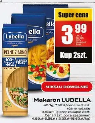 Makaron Lubella pełne ziarna promocja w Supeco