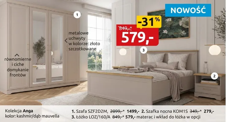 Szafka nocna KOM1S promocja w Black Red White