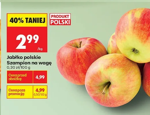 Jabłko polskie Szampion na wagę  promocja w Biedronka