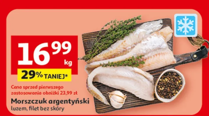 Morszczuk argentyński luzem, filet bez skóry Auchan promocja w Auchan