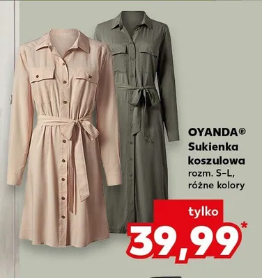 Sukienka koszulowa, różne kolory Oyanda promocja w Kaufland
