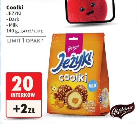 Ciastka Coolki Milk Jeżyki promocja w Intermarche