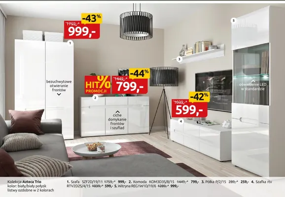 Komoda KOM3D3S/8/15 promocja w Black Red White