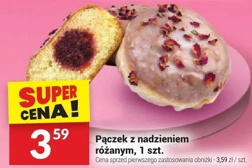 Pączek z nadzieniem różanym promocja w Twój Market