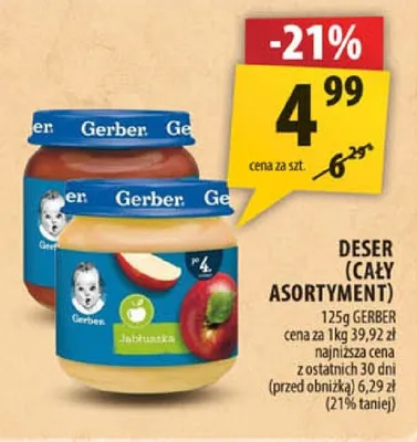 Deser (cały asortyment) GERBER promocja w Arhelan