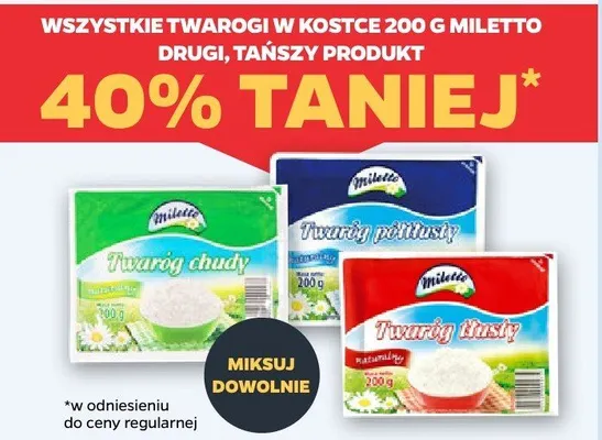 Ser twaróg chudy Miletto promocja w Netto