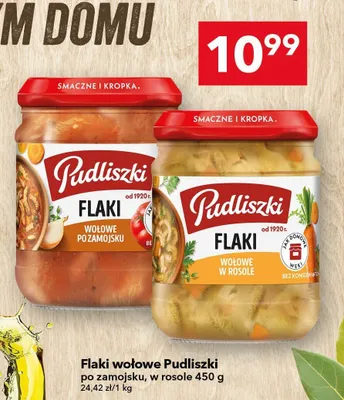Flaki wołowe Pudliszki w rosole 450 g promocja w LEWIATAN