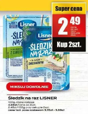 Śledzie na raz LISNER promocja w Supeco