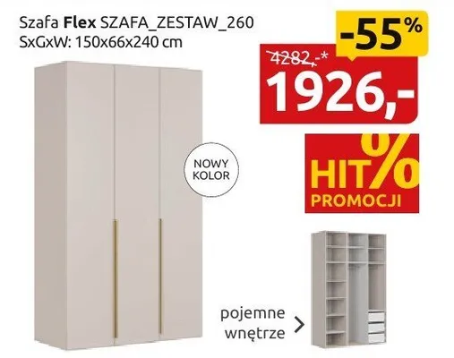 Szafa Flex SZAFA_ZESTAW_260 promocja w Black Red White
