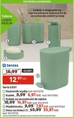 Kubek na szczoteczki do zębów Sensea EASY promocja w Leroy Merlin