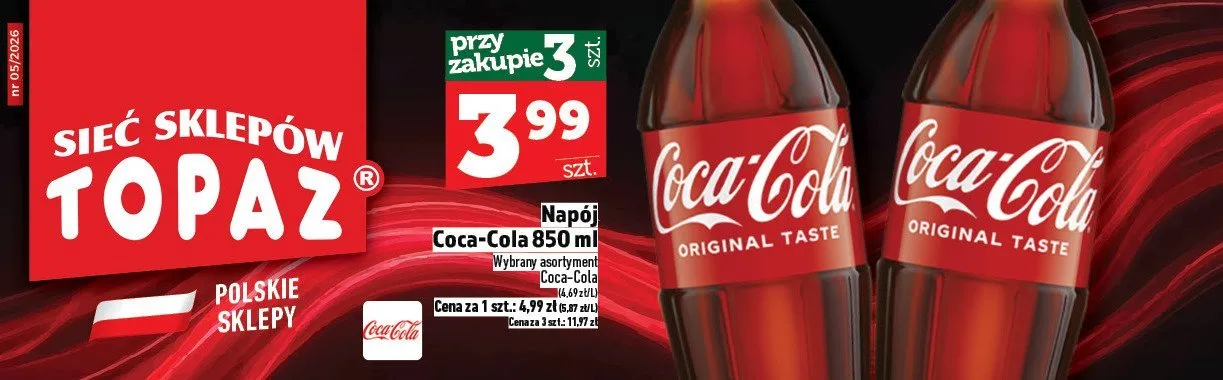 Napój Coca-Cola 850 ml promocja