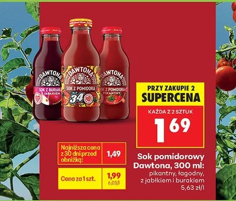 Sok pomidorowy 300 ml: łagodny promocja w Biedronka