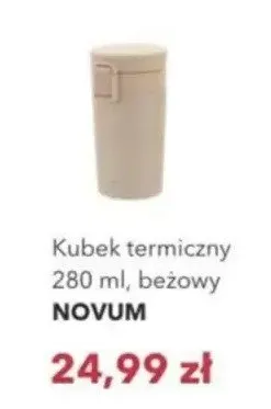 Kubek termiczny 280 ml, beżowy NOVUM Nela promocja