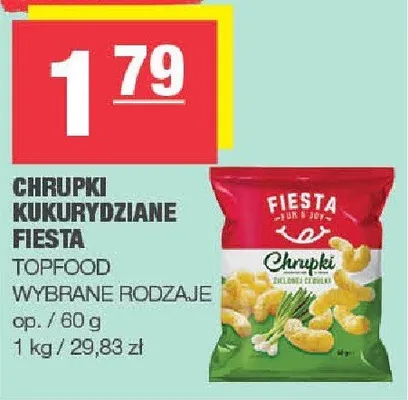 Chrupki kukurydziane Fiesta Toffooo wybrane rodzaje promocja w SPAR