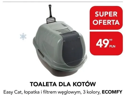 Toaleta dla kotów Easy Cat, łopatka i filtr węglowy, 3 kolory promocja w Aquael zoo