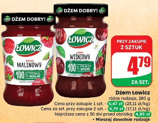 Dżem wiśniowy promocja w Dino