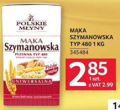 Mąka pszenna Polskie Młyny Mąka Szymbarkowska typ 480 1kg promocja w Selgros