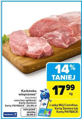 Karkówka wieprzowa bez kości na grill promocja w Carrefour Market