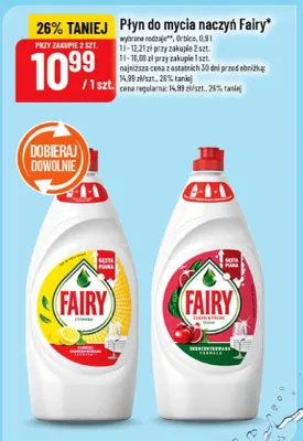 Płyn do mycia naczyń Fairy wybrane rodzaje promocja w POLOmarket