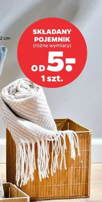 Składany pojemnik bambusowy wym. 20×20×20 cm promocja w Netto