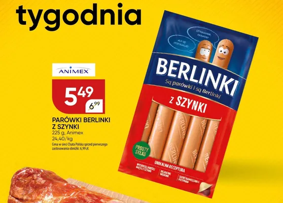 Parówki berlinki z szynki promocja w Chata Polska