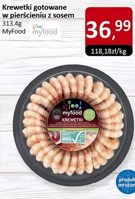 Krewetki gotowane w pierścieniu z sosem MyFood promocja w Market Point