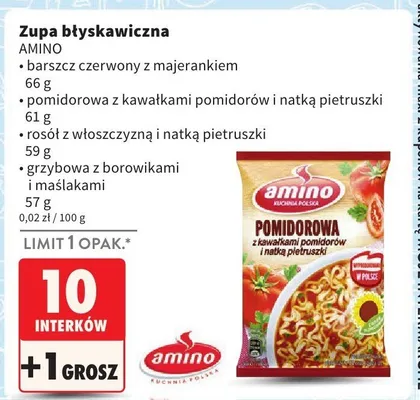 Zupa błyskawiczna, różne rodzaje promocja w Intermarche