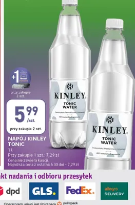Napój Tonic Water Kinley promocja w Stokrotka