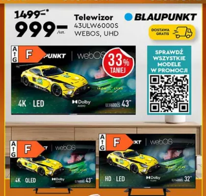 Telewizor 43ULW6000S WEBOS, UHD promocja w Biedronka