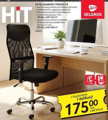 Fotel biurowy Perfect R Selgros promocja w Selgros