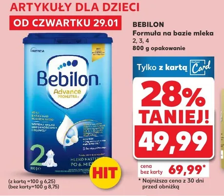 Formula na bazie mleka 2, 3, 4 Bebilon promocja w Kaufland