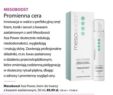 Krem Mesoboost Aza Power, do twarzy z kwasem azelainowym promocja w Hebe