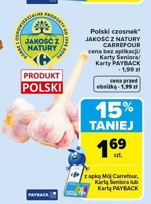 Polski czosnek Carrefour promocja w Carrefour