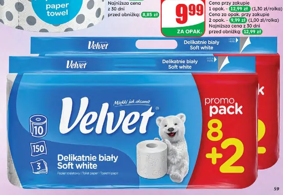 Papier toaletowy 3-warstwowy promocja w Dino