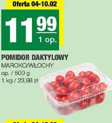 Pomidor daktylowy Maroko/Włochy promocja w SPAR