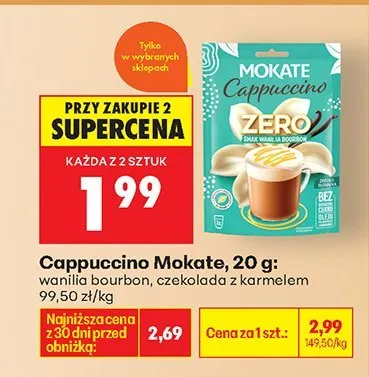 Cappuccino Mokate różne rodzaje promocja w Biedronka