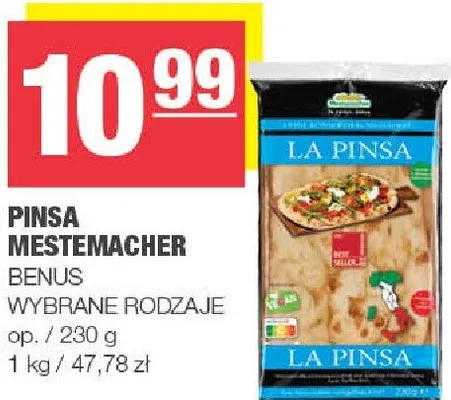 Pinsa Mestemacher Benus wybrane rodzaje promocja w SPAR