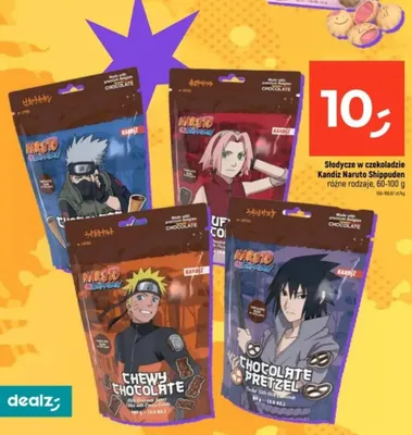 Słodycze w czekoladzie Kandiz Naruto Shippuden różne rodzaje promocja w Dealz