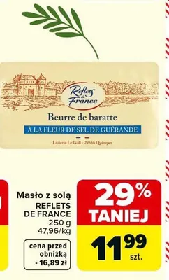 Masło z solą Reflets de France promocja w Carrefour