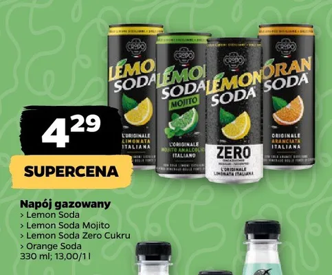Napój gazowany Lemon Soda, Lemon Soda Mojito, Lemon Soda Zero Cukru, Orange Soda promocja w Netto