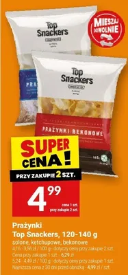 Prażynki Top Snackers, 120-140 g promocja w Twój Market